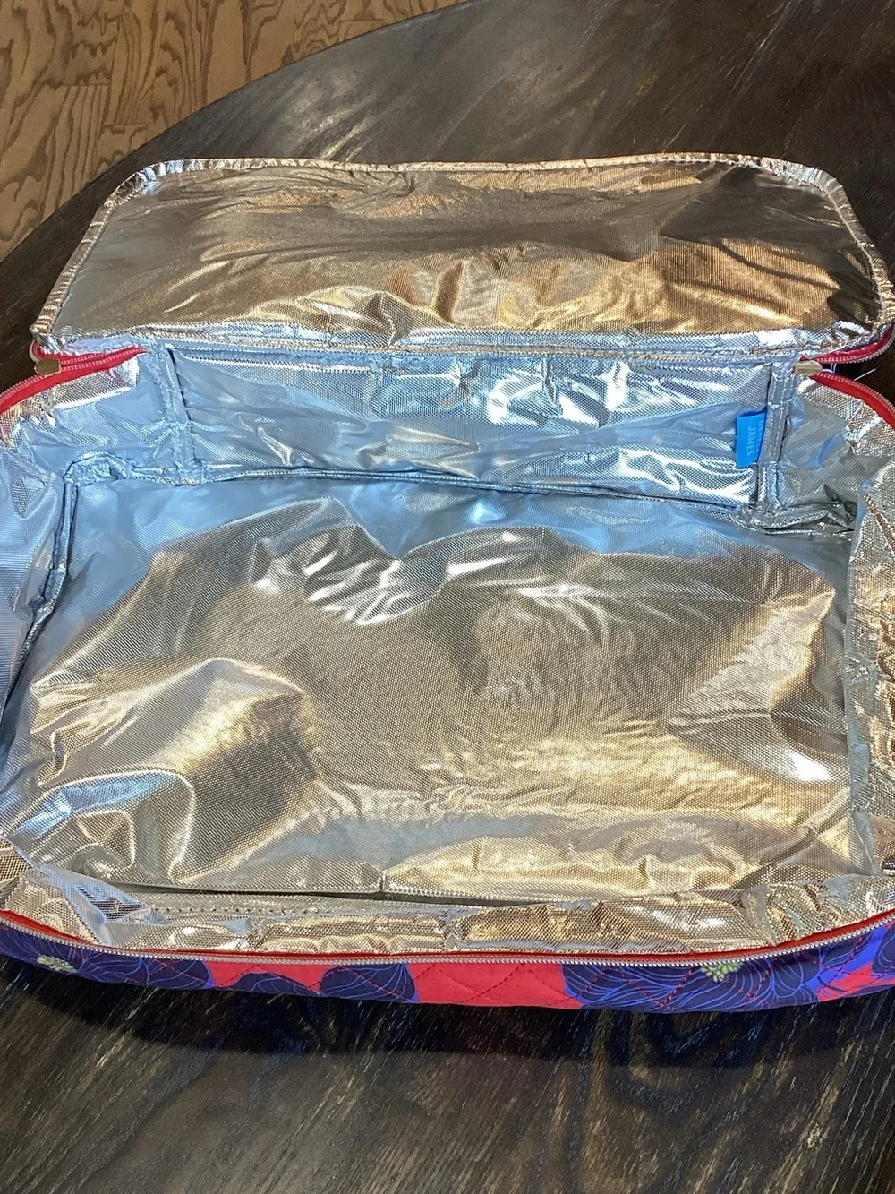 Draper James Magnolia Shadows Red and Blue Quilted Casserole Carrier